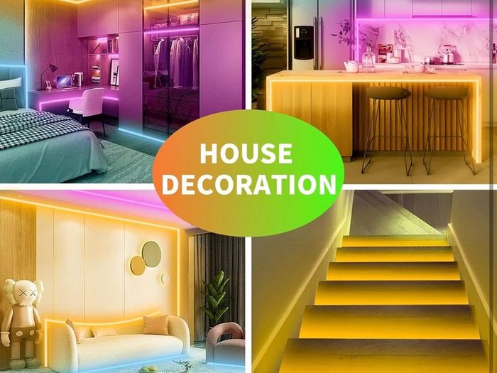 30m Led Strip Lights RGB Music Sync Color Changing, Led Lights with Smart App Control Remote, Led Lights for Bedroom Lighting Flexible Home Decoration