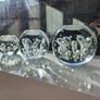 3 x cylindrical glass candle holders Image 5