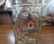 Vintage Large German Stein Beer Glass Pitcher Furstenberg