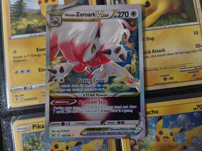 Hisuian Zoroark VSTAR ! Ultra Rare ! from Lost Origin Set ! 2022 ! Pokemon Card !