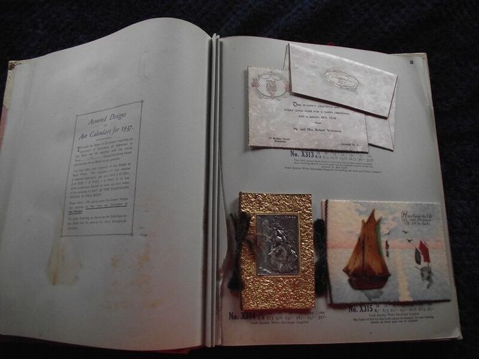 1936 Greeting card and Calendar sample book - The Royal Art Private Christmas Greeting Cards