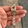 Silver Plated Padlock Bracelet Image 6