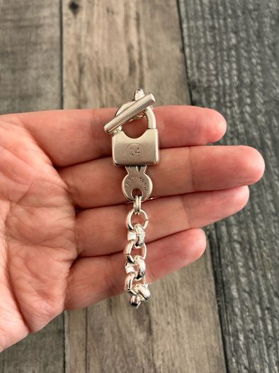 Silver Plated Padlock Bracelet
