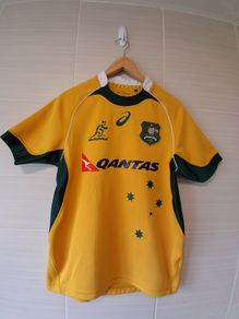 Australia Rugby Jersey. Official Asics Mens Home Rugby Union Jersey. Collect In Dublin Or Receive Via Post.