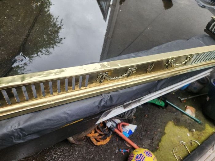 19th Cent brass fender