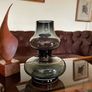 Large Rosenthal Studio Glass Vase Smoky Grey Bubble Hour Glass Shape Holmegaard Style Image 3