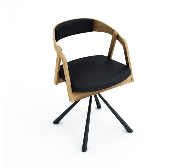 Vanguard Oak Swivel Dining Armchair  Modern Wood Meets Function