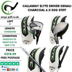 Callaway Elyte Driver / 9 Degree / Denali Charcoal 6.0 50G Stiff