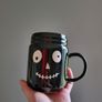 Black fancy ceramic mug NEW halloween Image 4