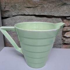 1950s green ribbed jug