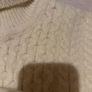 Cream Aran knit wool jumper Image 5