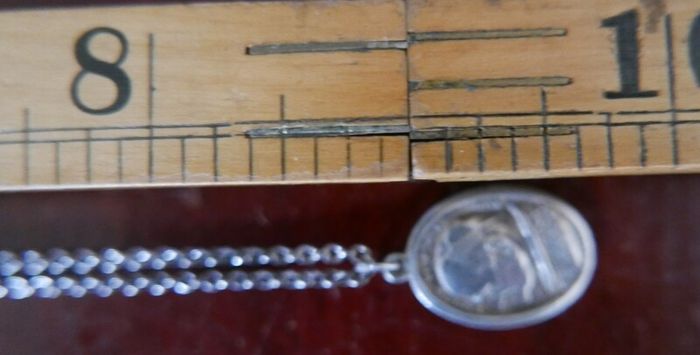 Vintage Sterling Silver 925 Pope Paul VI Holy Medal  Necklace - Religious Christian Silver Gift Pendant for Men and Women - Catholic Gift 6,8g length -18"