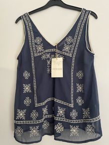 New M&S Indigo Collection Blue top UK 8