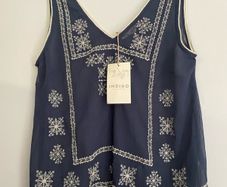 New M&S Indigo Collection Blue top UK 8
