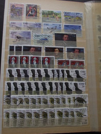 An album with Irish stamps. Reminder with duplications