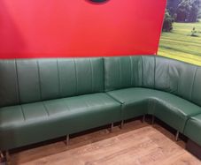 Commercial 3 pieces leather booth sofa for restaurant