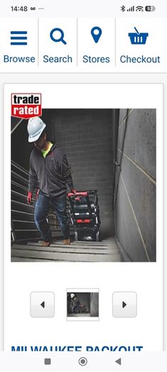 Milwaukee tool pack out tool box trolley.