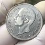 Spain Silver 5 Pesetas 1885 Alfonso XII Image 3