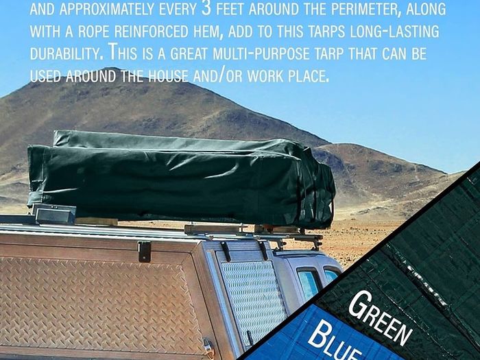 1.80 x 1.20m (4 x 6 FT) Green Waterproof Tarpaulin Tarpoline tarpaulins Tarp for Universal Covering Garden Furniture, Camping, Roof Caravan