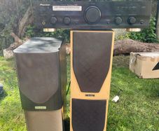Pioneer amplifier and Yamaha amplifier + mix of speakers