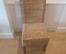 Woven dining chairs