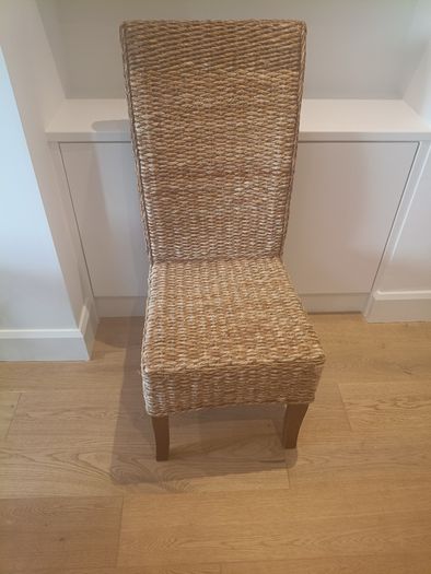 Woven dining chairs