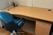 office desk chair and locker sold as a unit