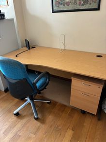 office desk chair and locker sold as a unit
