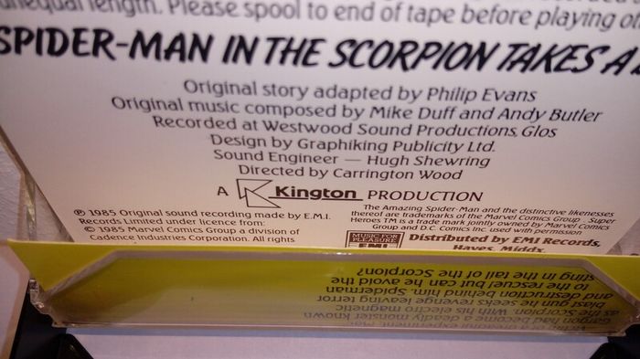 Rare 1985 Spider-Man The Scorpion Takes A Bride Spoken Word Story/Audiobook Cassette Tape
