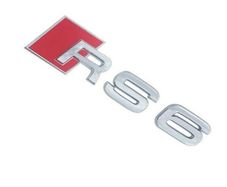 1PCS 12x3.1cm 3D ABS Car Body Rear Trunk Sticker Badge Decoration Accessories for Audi RS6 Emblem LOGO