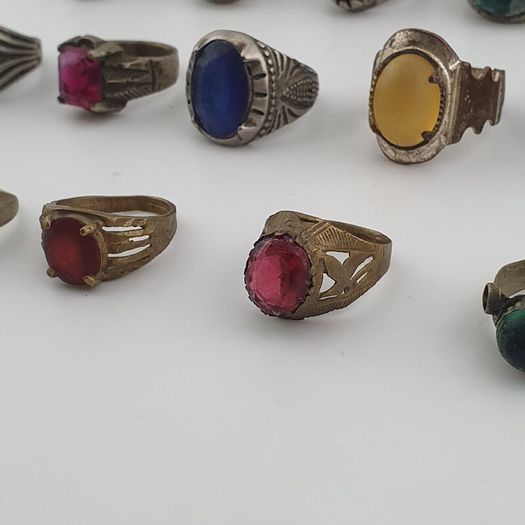 Old World Jewellery Collection 15 Mixed Brass Statement Rings