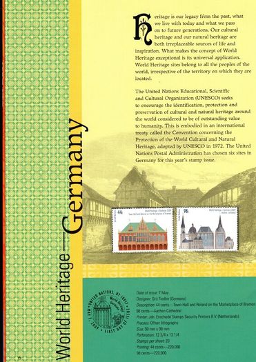 2009 United Nations New York Stamp Collection (inc 16 images)