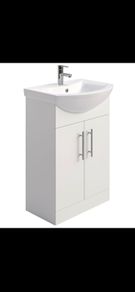 Belmount 55 floor standing unit white