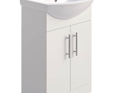 Belmount 55 floor standing unit white