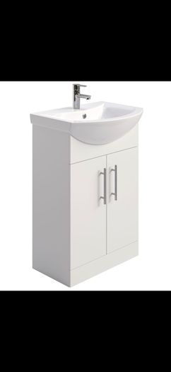 Belmount 55 floor standing unit white