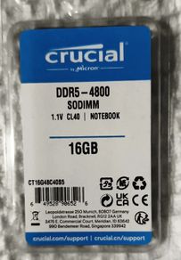 Crucial 16gb Ddr5 4800mhz Sodimm Laptop Ram Cl40 Ct16g48c40s5