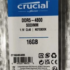 Crucial 16gb Ddr5 4800mhz Sodimm Laptop Ram Cl40 Ct16g48c40s5