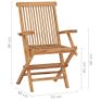 Folding Garden Chairs 2 pcs Solid Teak Wood Image 9