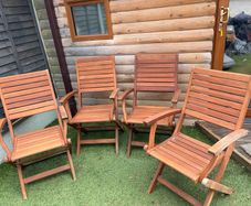 deck chairs and storage