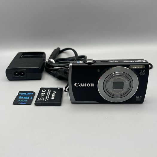 Canon PowerShot A3500 IS 16MP Digital Camera Black - Full Kit