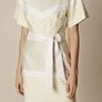 Karen millen belted Yellow Stripe Dress UK 12 Image 7