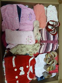 2 boxes of baby girls cloths 3 to 18 months