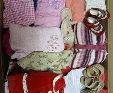 2 boxes of baby girls cloths 3 to 18 months