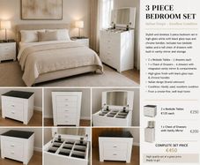 Italian Designer Bedroom Set  Excellent Condition