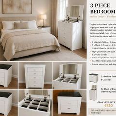 Italian Designer Bedroom Set  Excellent Condition