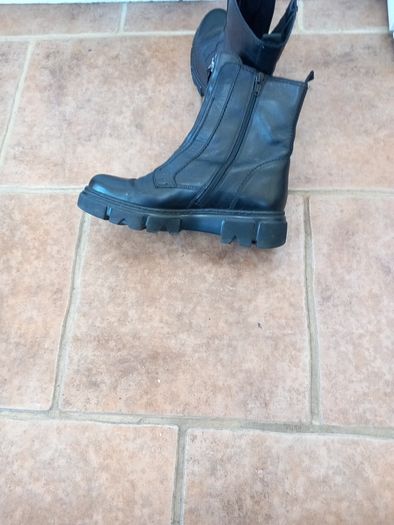 Gabor Black Chunky Platform Ankle Boots