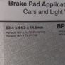 Renault 16 Brake Pads. Image 2