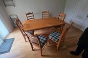 Table and 6 chairs