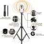 10" with 67" Extended Tripod Stand & Phone Holder for YouTube Video, Camera Led Ring Light for Streaming, Makeup, Selfie Photography Compatible with iPhone Android (FREE POSTAGE) Image 5