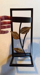 Black Metal, Candle Holder (used).
